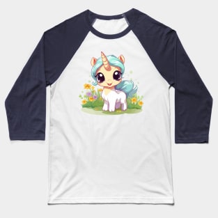 Yellow Unicorn Baseball T-Shirt